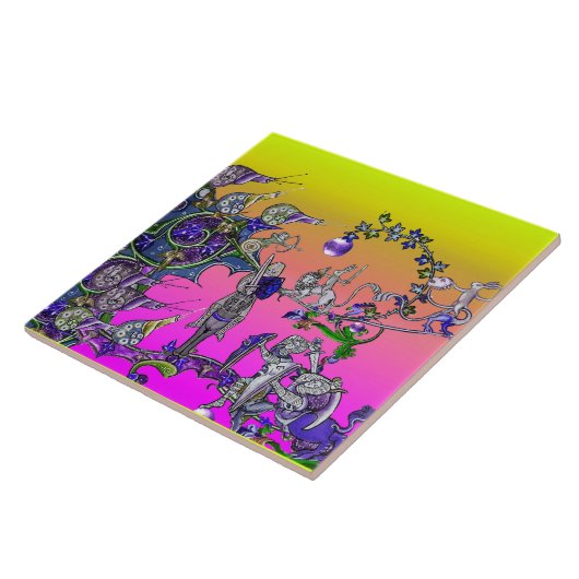 MEDIEVAL BESTIARY WAR, KNIGHTS, GIANT SNAILS Pink Tegeltje (Zijkant)