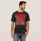 MEDIEVAL BESTIARY WAR, KNIGHTS, GIANT SNAILS Red T-shirt (Voorkant volledig)
