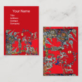 MEDIEVAL BESTIARY WAR, KNIGHTS, GIANT SNAILS Red Visitekaartje (Voorkant / Achterkant)