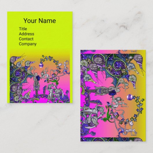 MEDIEVAL BESTIARY WAR, KNIGHTS, GIANT SNAILS Yello Visitekaartje (Voorkant / Achterkant)