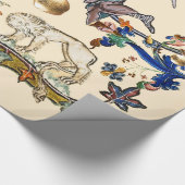 MEDIEVAL BESTIARY WAR Snail vs Knight ,Dragon.Lion Cadeaupapier (Hoek)