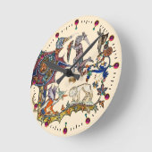 MEDIEVAL BESTIARY WAR Snail vs Knight ,Dragon.Lion Ronde Klok (Hoek)