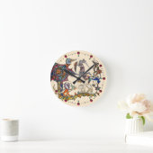 MEDIEVAL BESTIARY WAR Snail vs Knight ,Dragon.Lion Ronde Klok (Huis)