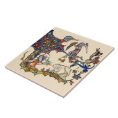 MEDIEVAL BESTIARY WAR Snail vs Knight ,Dragon.Lion Tegeltje (Zijkant)