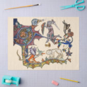 MEDIEVAL BESTIARY WAR Snail vs Knight ,Dragon.Lion Tissuepapier (Craft)