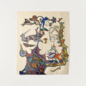 MEDIEVAL BESTIARY WAR Snail vs Knight ,Dragon.Lion Wandkleed (Voorkant)