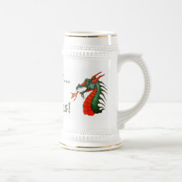 Medieval Beware van Dragons Bierpul
