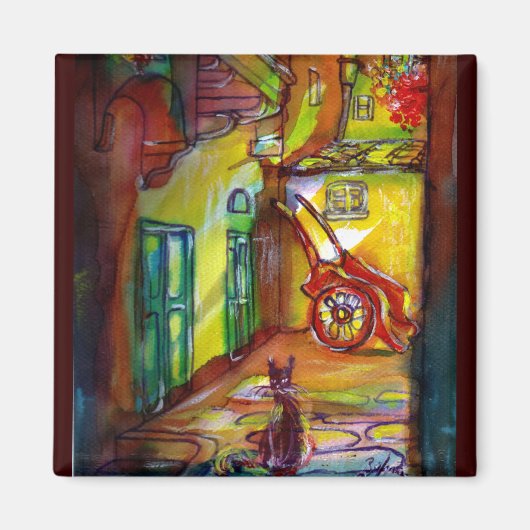 Medieval bij nacht in Florence - detail Magneet (Voorkant)