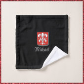 Medieval Black en Red Knight Shield Bad Handdoek