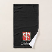 Medieval Black en Red Knight Shield Bad Handdoek (Handdoek)