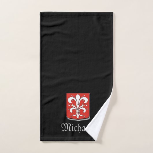 Medieval Black en Red Knight Shield Bad Handdoek (Handdoek)
