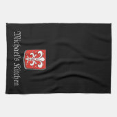 Medieval Black en Red Knight Shield Theedoek (Horizontaal)