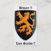 Medieval Black Knight Sword Profile Card Aangepast Visitekaartje (Achterkant)