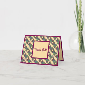 'Medieval Blooms' design Folded Thank You Card Bedankkaart