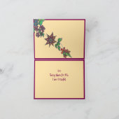 'Medieval Blooms' ontwerp gevouwen bedankkaart (Binnen)