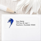 Medieval Blue Flying Dragon Fantasy Tattoo Etiket (Insitu)