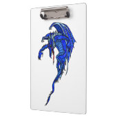 Medieval Blue Flying Dragon Fantasy Tattoo Klembord (Links)