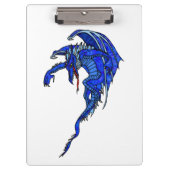 Medieval Blue Flying Dragon Fantasy Tattoo Klembord (Voorkant)