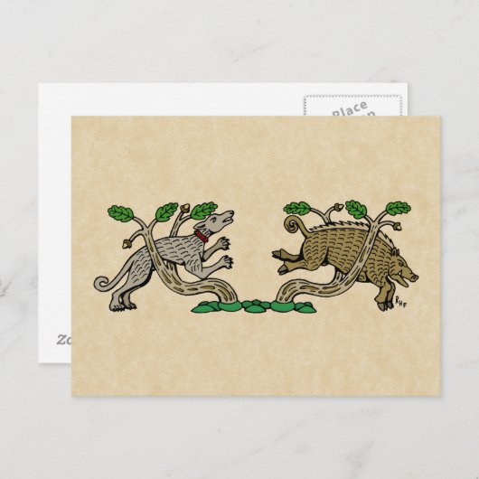 Medieval Boar Hunt Briefkaart (Voorkant / Achterkant)