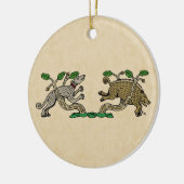 Medieval Boar Hunt Keramisch Ornament (Links)