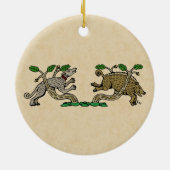 Medieval Boar Hunt Keramisch Ornament (Achterkant)