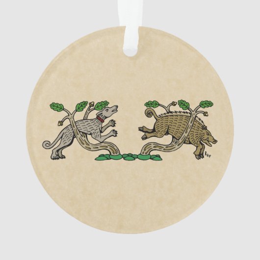 Medieval Boar Hunt Ornament (achterkant)