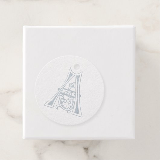 Medieval bodemkundig decoratief kapitaal A Bedankjes Labels (Met doos)