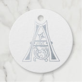 Medieval bodemkundig decoratief kapitaal A Bedankjes Labels (Voorkant)