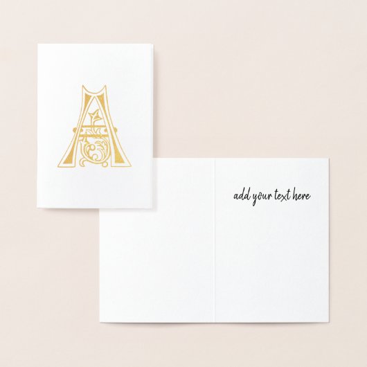 Medieval bodemkundig decoratief kapitaal A Folie Kaarten (Display)