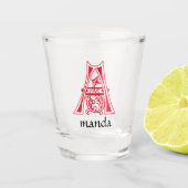 Medieval bodemkundig decoratief kapitaal A Shot Glas (Voorkant)