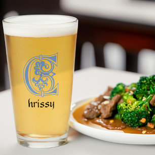 Medieval bodemkundig decoratief kapitaal C Glas