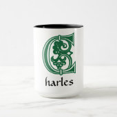 Medieval bodemkundig decoratief kapitaal C Mok (Midden)