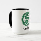 Medieval bodemkundig decoratief kapitaal C Mok (Voorkant links)