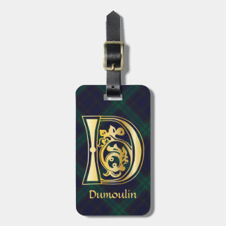 Medieval bodemkundig decoratief kapitaal D Bagagelabel