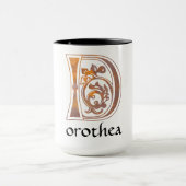 Medieval bodemkundig decoratief kapitaal D Mok (Midden)