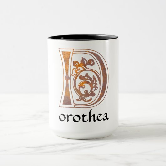 Medieval bodemkundig decoratief kapitaal D Mok (Midden)