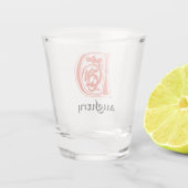 Medieval bodemkundig decoratief kapitaal D Shot Glas (Achterkant)