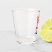 Medieval bodemkundig decoratief kapitaal D Shot Glas (Links)