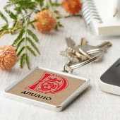 Medieval bodemkundig decoratief kapitaal D Sleutelhanger (Zijkant)