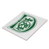 Medieval bodemkundig decoratief kapitaal D Tegeltje (Zijkant)