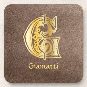 Medieval bodemkundig decoratief kapitaal G Bier Onderzetter