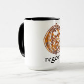 Medieval bodemkundig decoratief kapitaal G Mok (Voorkant links)