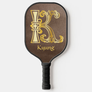 Medieval bodemkundig decoratief kapitaal K Pickleball Paddle