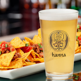 Medieval bodemkundig decoratief kapitaal O Glas