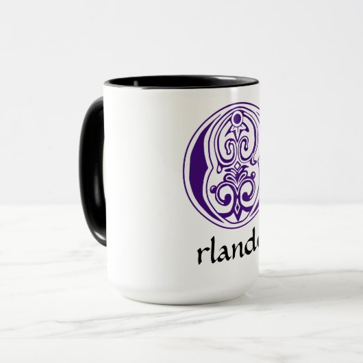 Medieval bodemkundig decoratief kapitaal O Mok (Voorkant links)