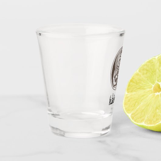 Medieval bodemkundig decoratief kapitaal O Shot Glas (Links)