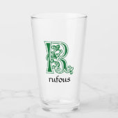 Medieval bodemkundig decoratief kapitaal R Glas (Voorkant)