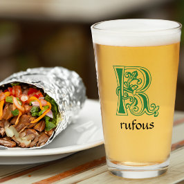 Medieval bodemkundig decoratief kapitaal R Glas