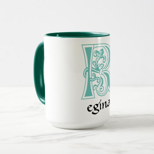 Medieval bodemkundig decoratief kapitaal R Mok (Voorkant links)