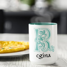 Medieval bodemkundig decoratief kapitaal R